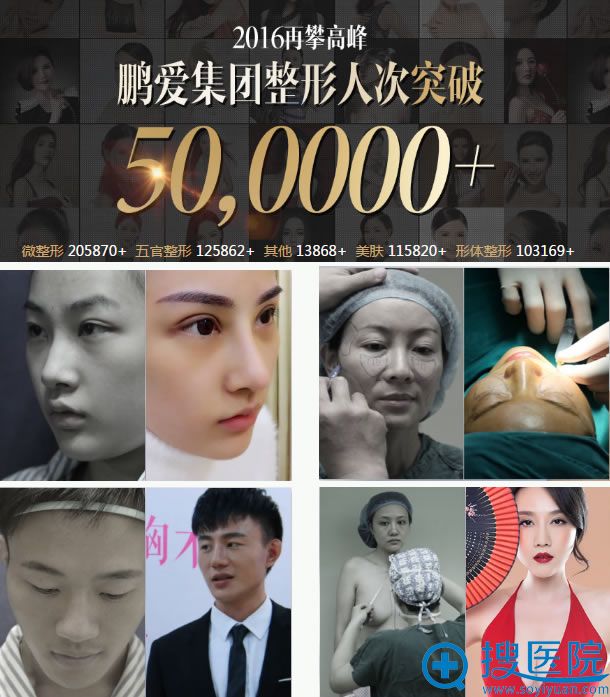 深圳鹏爱整形案例达500000人次 深圳鹏爱整形案例达500000人次