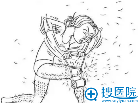毛发过于浓密的女生脱毛过程 毛发过于浓密的女生脱毛过程