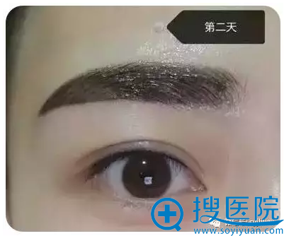 纹眉第二天效果,颜色开始变深 纹眉第二天效果,颜色开始变深