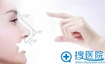 假体隆鼻和鼻综合示意图 假体隆鼻和鼻综合示意图
