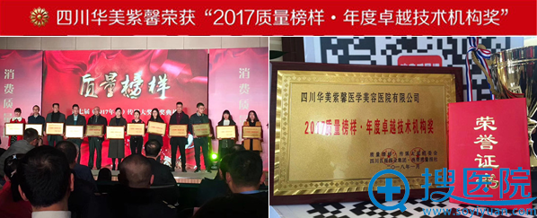 华美紫馨荣获“2017质量榜样•年度卓越技术机构奖” 华美紫馨荣获“2017质量榜样•年度卓越技术机构奖”