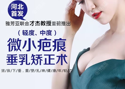 石家庄雅芳亚联合才杰教授推出微小疤痕垂乳矫正术 附真人案例