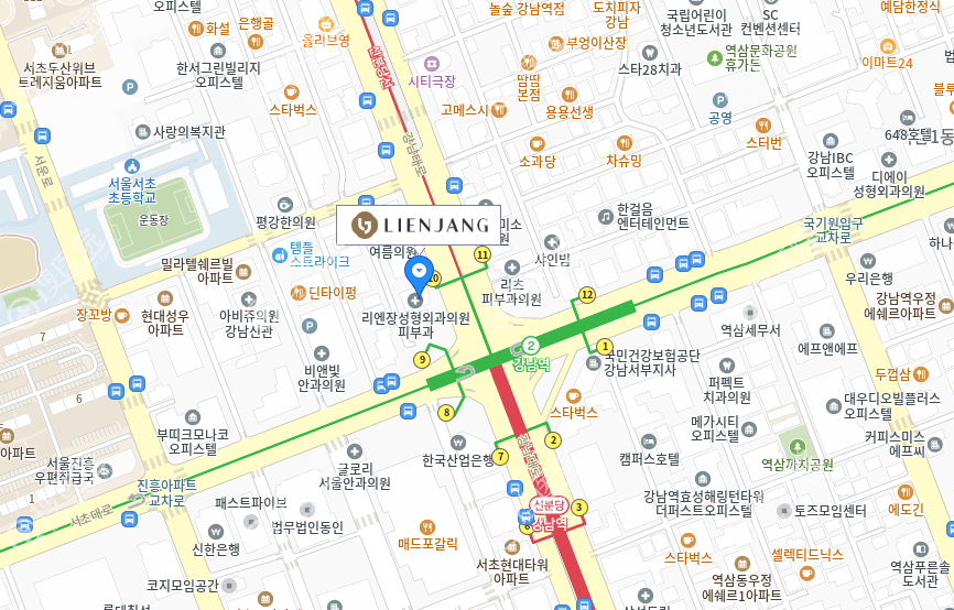 韓國麗延長皮膚科江南店地址 韓國麗延長皮膚科江南店地址